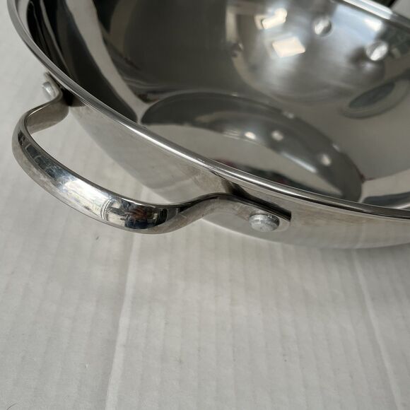 Wolfgang Puck Cookware 12" Chef Wok Pan 18-10 Non-Stick Stainless Steel 0408 - Picture 6 of 12